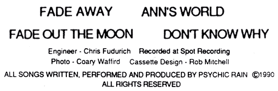 Psychic Rain Credits